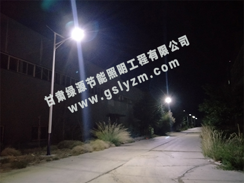 张掖山丹县6米太阳能二体灯工程案例